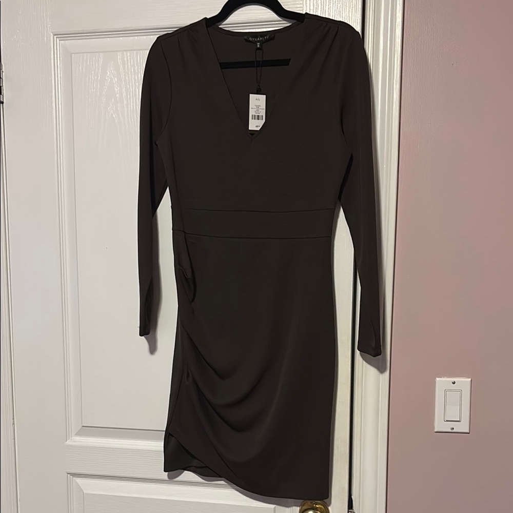 Dynamite Bodycon Crossover Dress